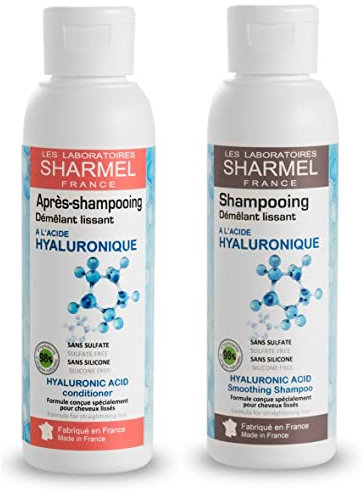 Duo Shampoing et Après-Shampoing Sans Sulfate - Sans Silicone - kit prolongateur Lissage Brésilien - 98% d'Ingrédients d'Origine Naturelle - 2 x 125ml - Fabriqué en France