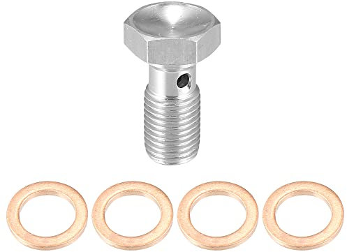 X AUTOHAUX Banjo Boulon Frein Raccord Adaptateur 3 an 3/8x24 Simple Banjo Boulon