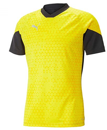 PUMA Herren Teamcup Training Jersey T-Shirt, Cyber-Gelb Schwarz, L