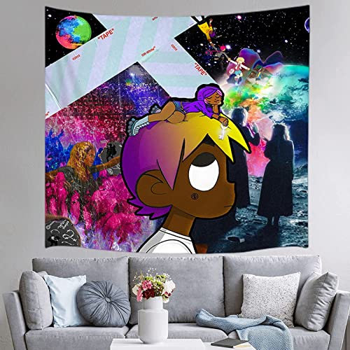 EAEVVPSHOP Rapper Tapisserie Hip Hop Tapisserie Glücks-Wandteppich für Schlafzimmer Ästhetischer Rap Sänger Poster Lustige Wandteppiche Wandbehang Wohnzimmer Dekor - 59,1 × 150,1 cm