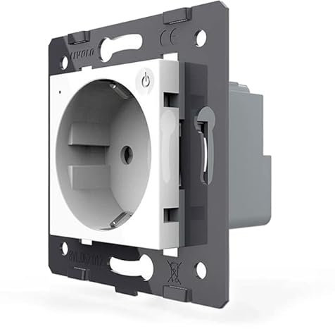 LIVOLO Einbau ZigBee Steckdose SmartHome Touch inkl. Glasrahmen C7ZBED für Handy App steuerung WiFi Kompatibel mit Alexa, Google Assistant (Zigbee Steckdose, Weiß)