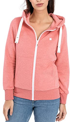 Deproc Active Finjacmyk Women's Sweat Jacket with Hood Zip Fleece Jacket Windbreaker Hoodie with Zip
