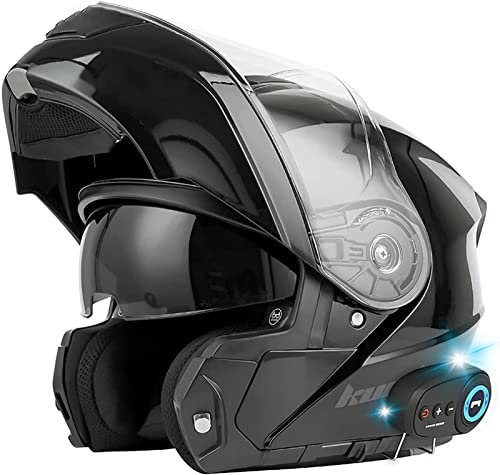 Motorrad-Front-Bluetooth-Modularhelm, ECE-Zugelassener Klapp-Vollgesichts-Bluetooth-Motorradhelm Mit Integriertem Motorradhelm Für Erwachsene, Männer, Frauen A1,XXXXL=(65-66cm)