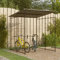 BULANED Fahrradschuppen, Fahrradgarage, Fahrrad Garage, Gerätehaus, Fahrrad Unterstand, Lagerschuppen, Geräteschrank, 190x190x222 cm Stahl Schwarz