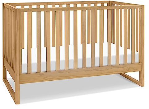 Davinci Hunter 3-in-1 Convertible Baby Crib - GREENGUARD Gold Certified - Wood Baby Crib Convertible to Toddler Bed & Daybed - Brown Crib w/ 4 Adjustable Heights - Easy Assembly Crib to Bed - Honey