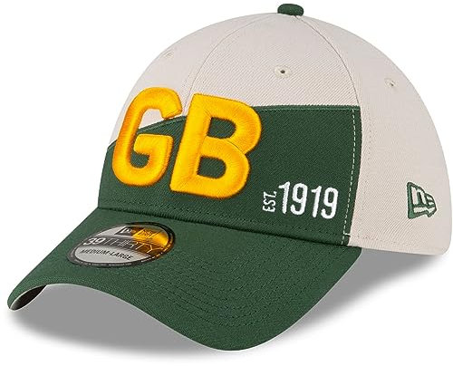New Era - NFL Green Bay Packers 2023 Sideline Historic 39Thirty Stretch Cap Farbe Blau-Grau, Größe S-M
