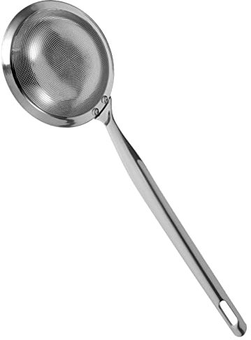 TOPBATHY sieb edelstahl fondue siebchen Sieb für heiße Töpfe Nudeln kochen Körbe Hot Pot Löffel Sieb Kelle Nudeln Nudeln Hot Pot Fettabschäumer Spinnensieb-Skimmer gebraten Filterlöffel