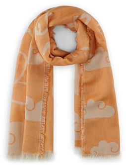 CODELLO Damen Peanuts™ Schal aus Baumwoll-Jacquard mit XL-Snoopy