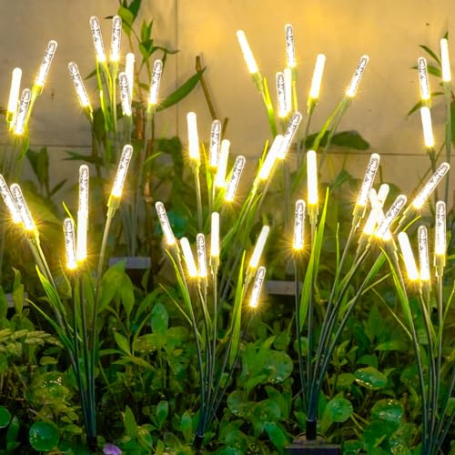 DooYard Solar Garden Lights 2 Pack, Firefly Lights Made of Acrylic,Solar Outdoor Decorative Lights for Yard Patio Pathway Decoration