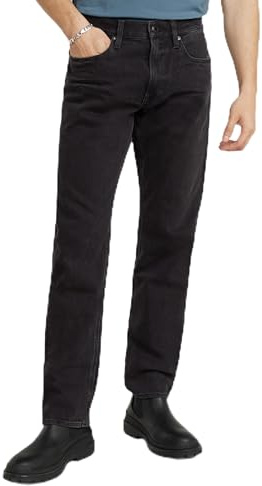 G-Star Men's Mosa Straight Jeans, Black (worn in black obsidian D23692-B479-G756), 27W / 32L