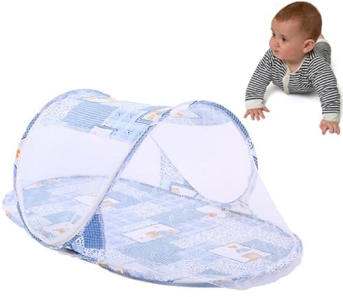 Zanzariera Pieghevole per Bambini, Zanzariera per Tenda per Bambini Portatile, Neonati Portatile Tenda, Zanzariera per Lettino da Viaggio Pieghevole Culla Bambini Autoportant