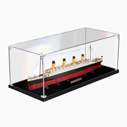 Acryl-Vitrine für Lego 10294 Titanic, staubdichte Displaybox, kompatibel mit Lego, Modell-Schaukasten, Geschenk (Modell nicht im Lieferumfang enthalten) (3 mm)