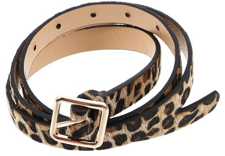 Leopardenmuster Gürtel Für Damen, Pu-Ledergürtel Mit Vintage-Geparden-Druck, Stilvolles Accessoire Für Jeans, Kleider Und Hosen, 105 X 2,5 Cm