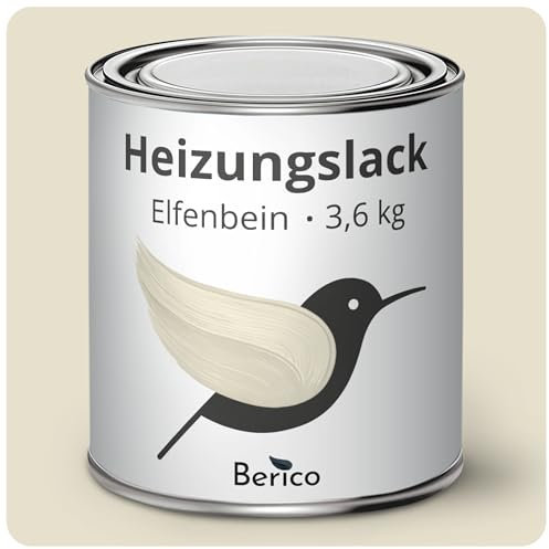 Berico Heizkörperlack - 3,6 Kg - Elfenbein - BE 400 Heizungslack, Heizungsfarbe, Heizkörperfarbe, Acryllack