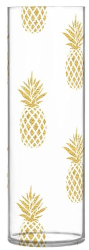 Summer Gold Fruit Ananas Kunststoffvasen für Tafelaufsätze, 30 x 10 cm hoch, Blumenvasen, moderne Vasen für Büro, Hochzeit, Tisch, Büro, Party-Dekoration