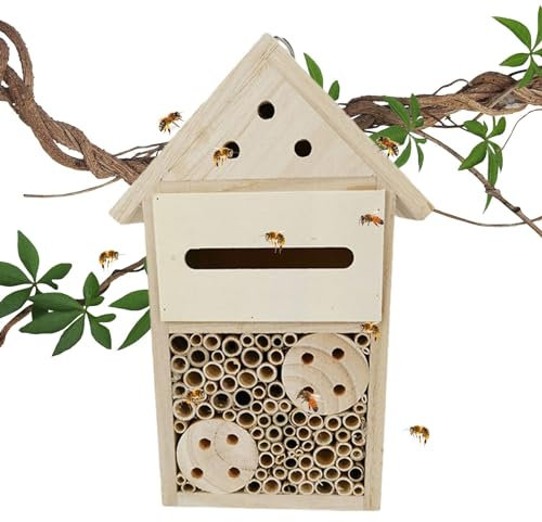 Vriusi Maisonnette en Bois, abris de Jardin, boîte à Papillons en Bois Naturel, boîte de Jardin en Plein air, décoration de Jardin et élégante pour améliorer la