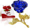 Rosa Cristal Azul, K9 Glass Rose Flor Artificial,Rosas eternas 3D hechas a mano tallo largo para el Día de la Madre San Valentín Navidad Acción de Gracias Aniversario de la Mujer Regalo de Cumpleaños