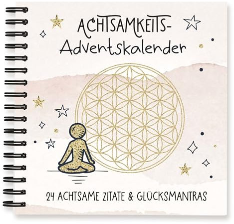 Adventskalender Selbstliebe 2024 – Tägliche Inspiration für Achtsamkeit & Selbstfürsorge | Spiralbuch im handlichen Format 14,8 x 14,8 cm | Made in Germany, Geschenkidee für mehr Entspannung