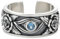 LAOYEFACAI Herrenring matt in 925 Sterling Silber Auge des Horus Ring Open Vintage Ring Gothic Männer Ringe