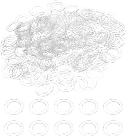 sourcing map Lot de 240 rondelles plates M8 en PVC - 8 mm x 12 mm x 0,5 mm d'épaisseur - Œillets unis en plastique - Joint d'étanchéité pour tuyau d'eau - Transparent