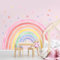 Supzone Wandtattoo Regenbogen Großn 195x119cm, Wandaufkleber Bunte Regenbogen Herzen Sterne Aquarell Wandsticker Selbstklebende für Mädchen Kinderzimmer Babyzimmer Schlafzimmer Wanddeko