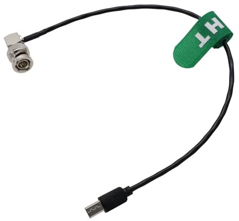 HangTon Timecode für Soundgeräte MIXPRE Zoom F8 Zaxcom auf Sony FX3 FX30 A1 A7S3 A7S III Kamera, rechtwinkliger BNC auf Multi Micro USB, 30 cm