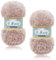 Uiopa Flauschige Fellwolle, 2 x 100g (2 x 60m) Fransengarn Weiche Flauschige Wolle zum Häkeln, Fransenwolle Fluffy Yarn Chunky Wolle für Schals Hüte Decken Taschen DIY Crafts (Aprikose)