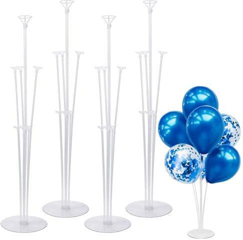 Tabelle Luftballons Halter 4 Stück Luftballon Ständer Ballonständer Ballon Stick Halter Ballonhalter Tischballonständer Ballonzubehör für Geburtstag Hochzeit Party Dekoration