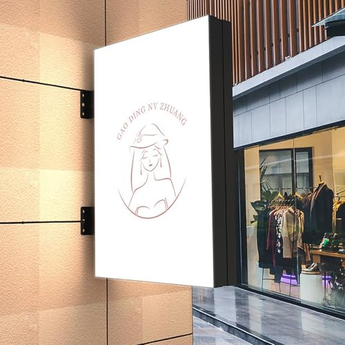 YZRDCXM Insegna Luminosa a LED for Negozi, Pannello for Menu retroilluminato for Esterni bifacciale, Supporto for cartelloni Luminosi bifacciali(Inclusa Pellicola Morbida pubblicitaria)(40 * 60CM)