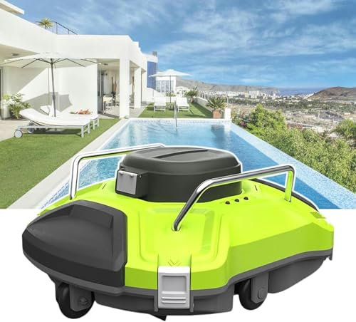WQZzjm Saugroboter für Außenpools, kabellose oberirdische Poolreiniger, vollautomatischer Roboter-Poolsauger mit Sichtfunktion
