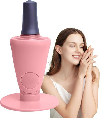 Hagmoo Hinge Untippable Nail Polish Bottle Holder Anti-Spill Stand Fingernail Tool Accessories for Artists Painting, Pedicure, (Pink)