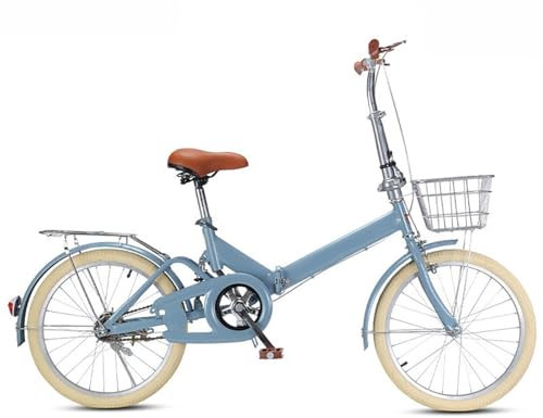 20/22 Zoll Faltrad Für Erwachsene - Doppel-V-Bremse - Höhenverstellbar - Für Outdoor-Sportreisen, Gewichtskapazität 150 Kg - Geschenk - Weiß B,22in