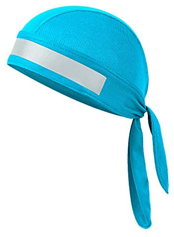 Lbvzxkad Pure Cycling Cap Kopftuch Summer Running Hat Hood Reflektierendes Design Stirnband Reiten Bandana Kopftuch Pirate Blau