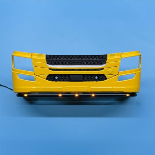 GTFRUQAS RC Auto Scheinwerfer Für Tamiya Für Scania 770S 6X4 56368 8X4 56371 1/14 Vorne Unten Licht Kinn Lampe RC LKW Auto Upgrade Zubehör Ersatz Teile(Black)