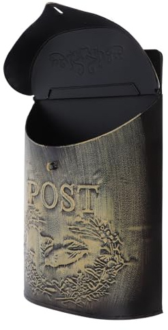 BAZEITFLOW Cassetta Postale Americana in Ferro Stile Vintage da Muro Facile Installazione per Casa e Ufficio, Porta Lettere da Muro Retrò Funzionale e Decorativa