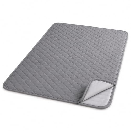 BURAKH Portable Ironing Mat Cover for Countertops & Tables, Heat Resistant Iron Anywhere Pad, Compact Travel Ironing Surface for Bed, Floor, Washing Machine & Kitchen Top, 48 x 68 cm (48x68 cm)