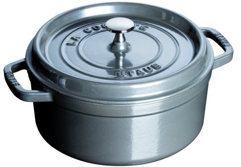 Staub 2,5 Quart Rond Cocotte, Gris Graphite