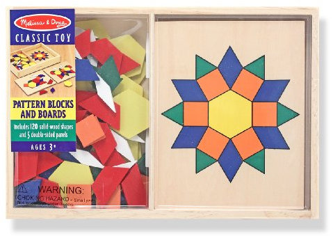 Melissa & Doug 10474 Musterblöcke und -bretter, klassisches Spielzeug, aus Holz