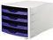 Soennecken Schubladenbox 1550 4offene Schübe blau