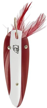 Dardevle Daredevle Weedless Spoons (Red/White), 3/4oz