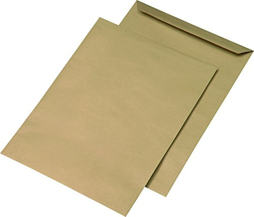ELEPA 30005473 Versandtaschen E4, ohne Fenster, gummiert, 130 g/qm, braun, 250 Stück