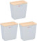alpina Vorratsdosen Set 3 Stück - Frischhaltdosen mit Deckel 1L - 13,5 x 13 x 8 cm - Kunststoff Aufbewahrungsboxen Küche - Küchen Organizer - Kühlschrank Organizer - Weiß