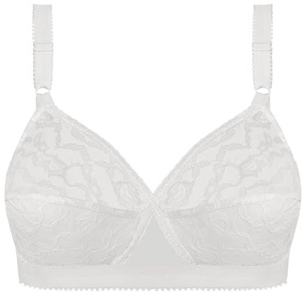 Playtex Soutien-Gorge Sans Armatures Cœur Croisé Femme x1, Blanc, 115D