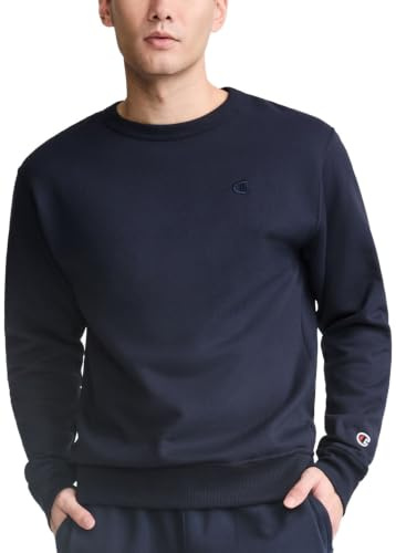 Champion Herren Crewneck, Powerblend Fleece Sweatshirt, Crewneck Sweatshirts (Reg. oder Groß & Lang)