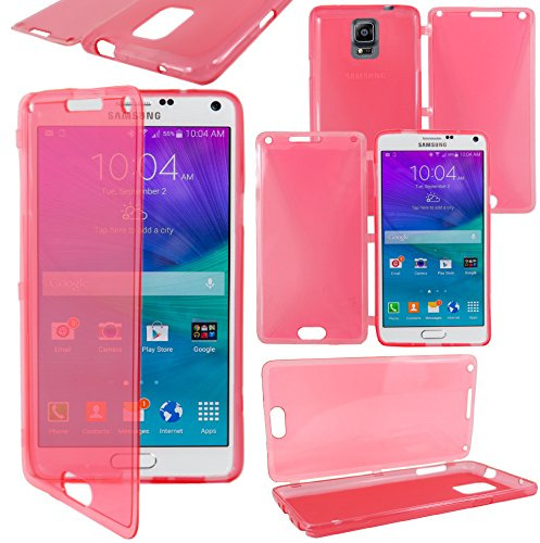 ebestStar - compatible with Samsung Galaxy Note 4 Case N910F [Soft Silicone] Wallet Cover, Shock Absorption full flexible protector, Red [Phone: 153.5 x 78.6 x 8.5mm, 5.7'']