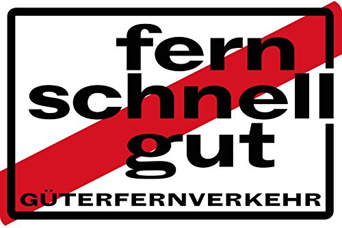 Schnell Fern Gut Güterfernverkehr LKW Trucker Blechschild 20x30 cm PC 300/429