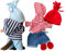 Puppenkleidung handmade passend für Kuscheltier Plüsch Äffchen Teddy Bär Gr. 20 cm Bekleidung Kapuzenshirt Hoodie Winterset Kleidung