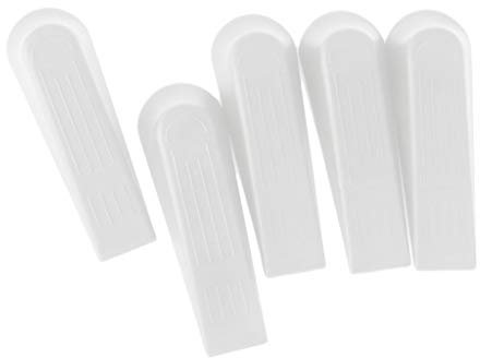 perfk 5pcs Arrêts De Portes, Cale Porte Sol, Bloc Porte, Butee De Porte, Arrêts De Porte Au Sol, Arrêt De Porte en Plastique Arrête De De Porte Blanc