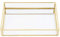 Glas Make-up Tablett, Gold dekorative Tablett Kosmetik Veranstalter Schmuck Tablett Eitelkeit Parfüm Tablett Osmanische Tablett für Kommode Badezimmer(11,8 x 7,9 Zoll)