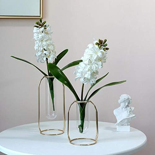 RTWAY Artificial Hyacinth Flowers, 2 Pcs Fake Plastic Hyacinth Bouquet, Realistic Plants for Indoor Outdoor DIY Home Garden Corridor Table Arrangements